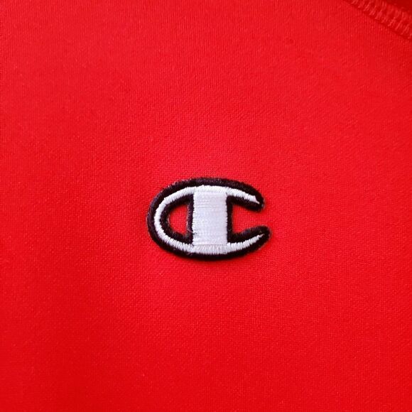 Champion Red Pullover Hoodie Long Sleeve Cotton Blend Sweatshirt Adult XL - Picture 3 of 10